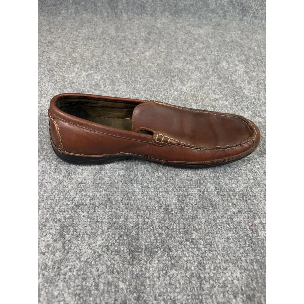 Rockport Shoes Mens 11.5M Brown Leather Driving Loafers Moccasins Preppy Classic